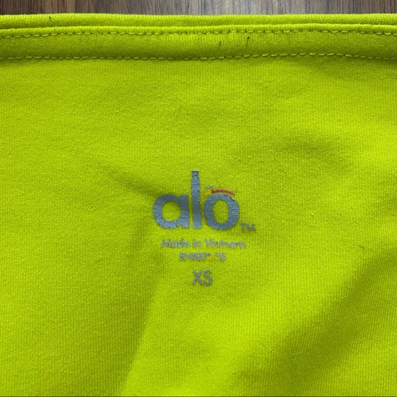 Alo Yoga Neon Yellow Capri Leggings - Picture 7 of 7